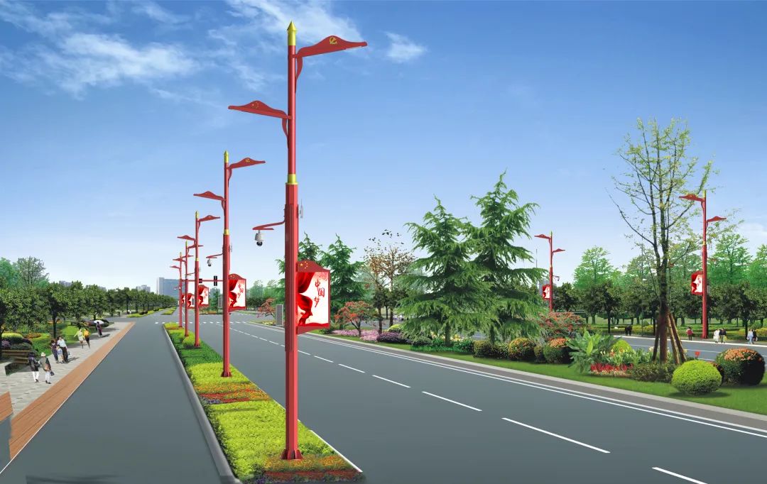 智慧路灯效果图